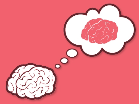 Brain thinking about brain